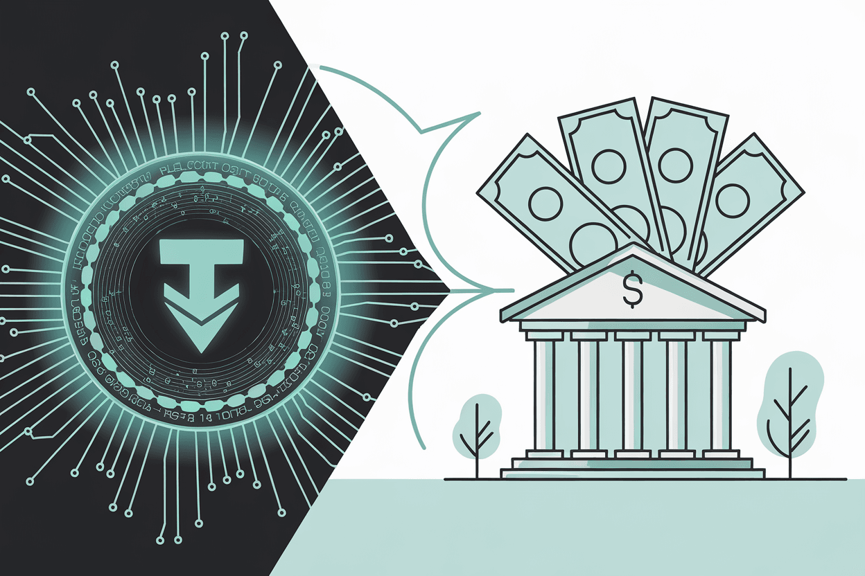 USDT to bank account transfer process illustration