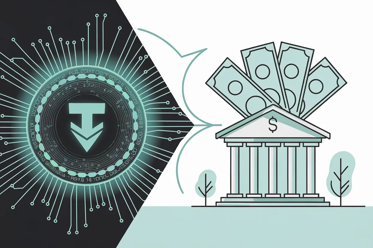 USDT to bank account transfer process illustration