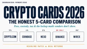 Meilleure carte crypto 2026 : comparaison honnête des frais, de la garde et de la fiscalité
