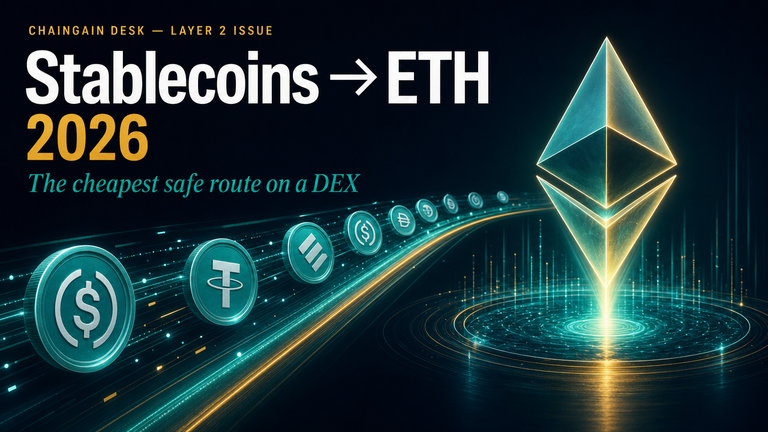 Cheapest & Safest Way to Buy ETH with Stablecoins on a DEX (2026): Real Fees, Gas Without ETH & Scam Defense